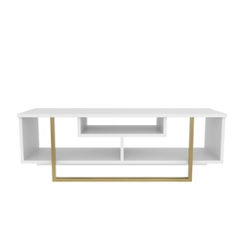 TV-laud Kalune Design Asal 120, kuldne/valge, 35.2 cm x 120 cm x 40.2 cm