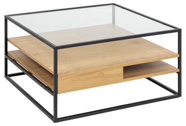 Журнальный столик Bendt Randolf, коричневый/черный, 80 см x 80 см x 40 см