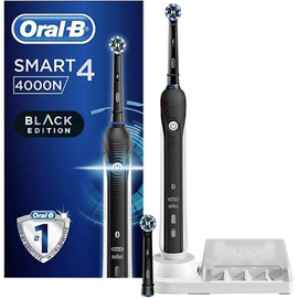 Elektrinis dantų šepetėlis Oral-B Smart 4 4000N Black Special Edition, juodas