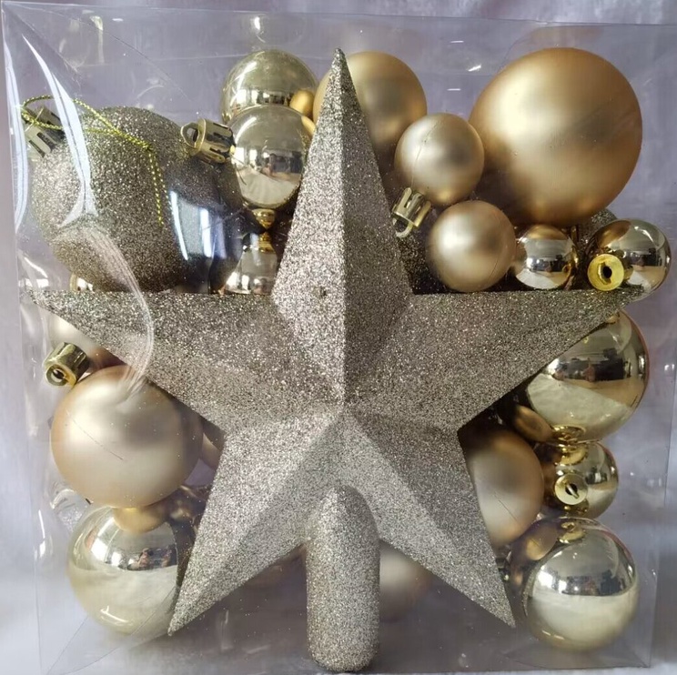 Елочное украшение Christmas Touch SYQB-0119283, золотой, пластик, 52 шт.