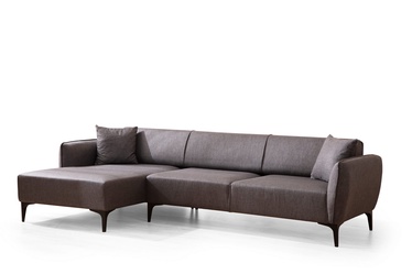Stūra dīvāns Hanah Home Belissimo, tumši pelēka, kreisais, 140 x 270 x 67 cm