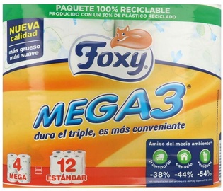 Tualettpaber Foxy Mega 3, 3 sl, 4 tk