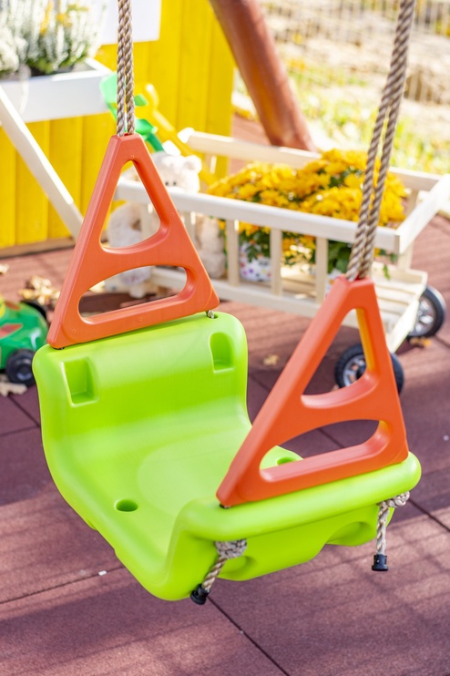 Качели детские 4IQ Childrens Swing 3in1, 39 см, коричневый/зеленый/oранжевый