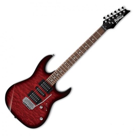 Elektriskā ģitāra Ibanez GRX70QATRB, melna/sarkana