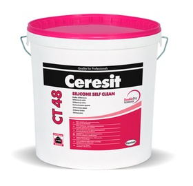 Краски для штукатурных и каменных фасадов Ceresit Silicone Self Clean CT48, белый, 3.5 л