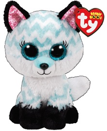 Mīkstā rotaļlieta Meteor Beanie Boos Atlas Aqua Fox, zila/balta/melna, 24 cm