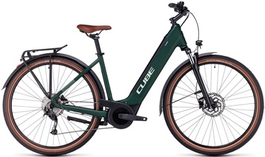 Elektriskais velosipēds Cube Touring Hybrid One 500, S, 28", 250 W, 13.4 Ah, zaļa/tumši zaļa