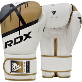Боксерские перчатки RDX F7 BGR-F7GL-12oz, золотой/белый, 12 oz