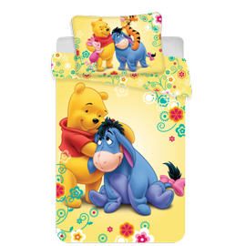 Voodipesukomplekt lastele Jerry Fabrics Winnie The Pooh, kollane, 100 x 135 cm