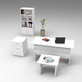 Комплект мебели Kalune Design VO11 - W, белый, 63.6 x 37.6 x 140 см