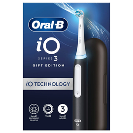 Elektrinis dantų šepetėlis Oral-B iO Series 3 + Travel Case, juodas