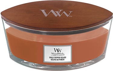 Svece, aromātiskā WoodWick Chilli Pepper Gelato, 50 - 80 h, 453.6 g, 80 mm x 190 mm