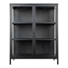 Шкаф-витрина House Nordic Brisbane, черный, 40 см x 80 см x 101.5 см