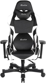 Spēļu krēsls Clutchchairz Crank Charlie, 52 x 56.5 x 37 - 45 cm, balta/melna