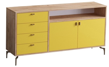 Kumode Kalune Design Liora, dzeltena/ozola, 40 x 140 cm x 86 cm