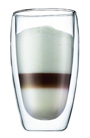 Topeltseinaga klaas Zyle Latte Coffee, 2 tk, läbipaistev, 0.44 l