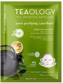 Маска для лица Teaology Green Tea AHA + BHA, 21 мл, для женщин
