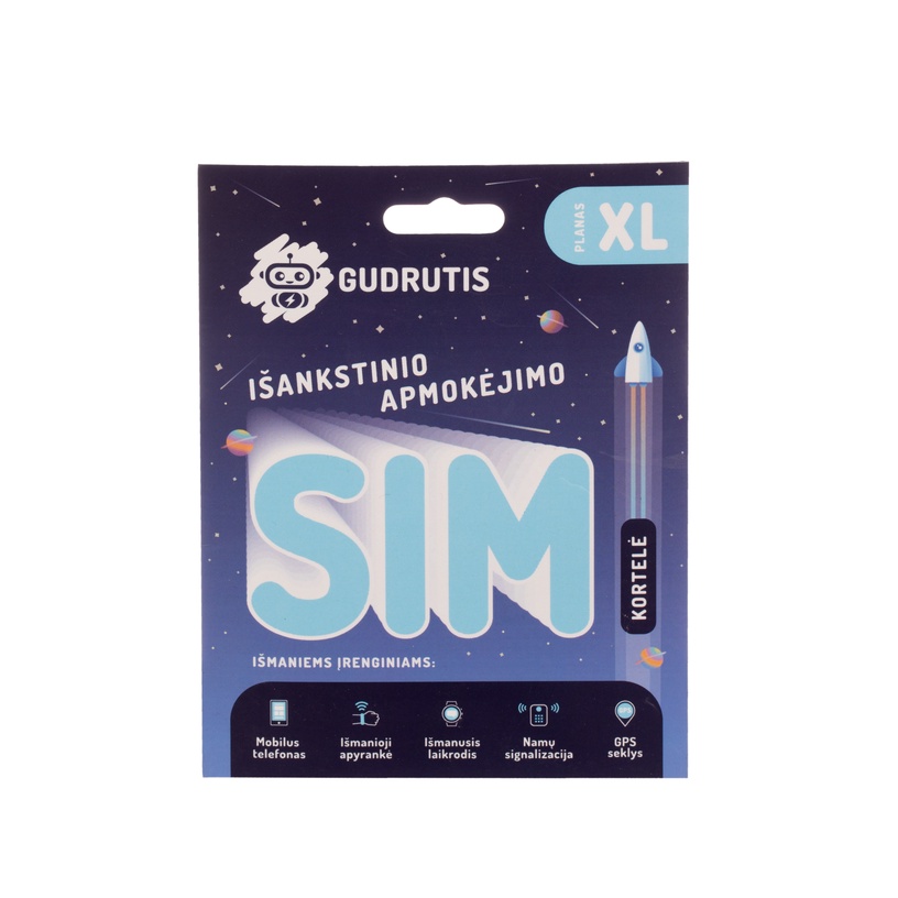 Карта предоплаты Gudrutis SIM XL, Micro SIM