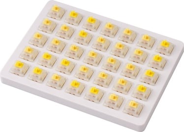 Tastatūras vāciņš Sharkoon Gateron Cap Milky-Yellow switch set 35 pcs, caurspīdīga/dzeltena