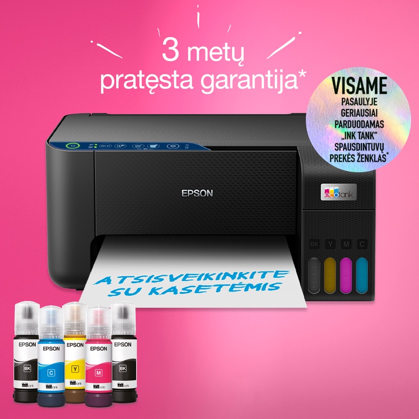 Daudzfunkciju printeris Epson EcoTank L3271, tintes, krāsains
