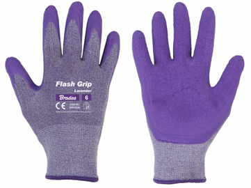 Рабочие перчатки резиновые RWFGLR8, для взрослых, полиэстер/латекс/cпандекс, фиолетовый, 8, 6 шт.