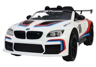 Bezvadu automašīna Lean Toys BMW M6 GT3, balta