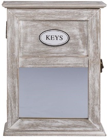 Võtmekapp With Mirror, 20 x 6 x 26.5 cm, beež