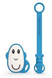 Närimisrõngas Matchstick Monkey Flat Face Monkey & Clip, sinine