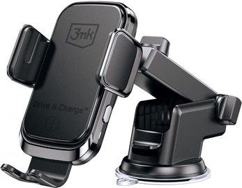 Laadija 3MK Drive & Charge, Qi Wireless, must, 15 W