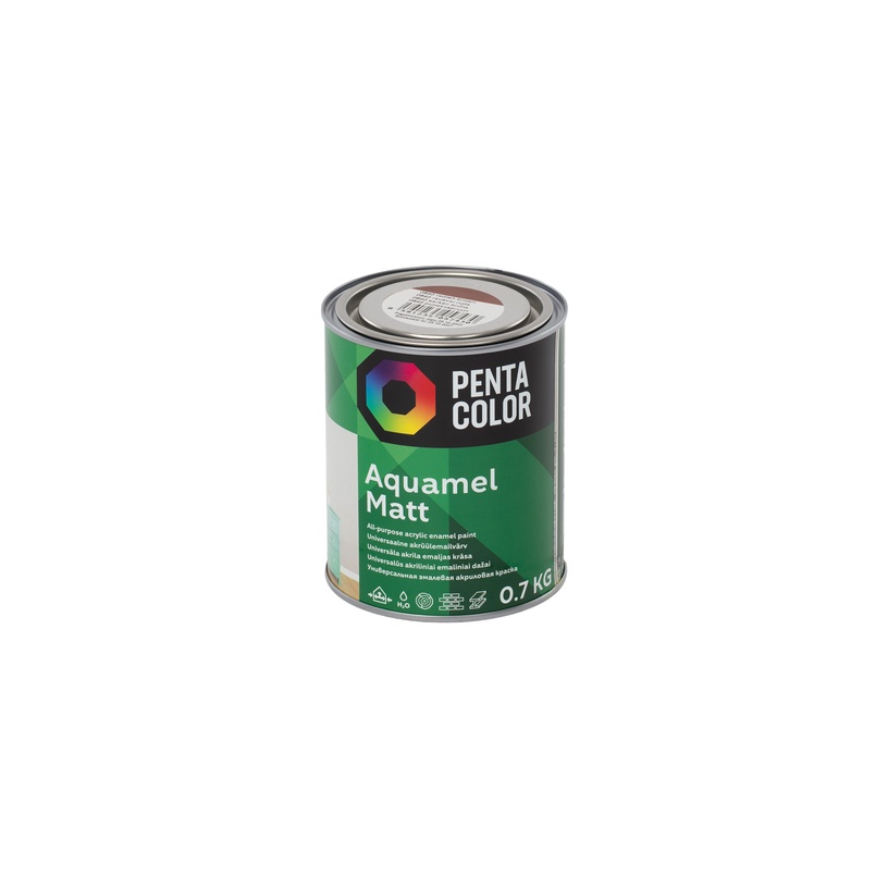 Emailvärv, universaalsed Pentacolor Aquamel, matt, 0.7 kg, roosakaspruun