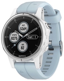 Умные часы Garmin Fēnix 5S Plus, синий/белый (товар с дефектом/недостатком)