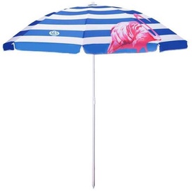 Päikesevari Nils Camp Beach Umbrella, 160 cm, sinine/valge/roosa