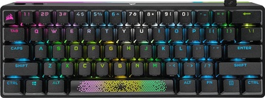 Klaviatūra Corsair K70 RGB PRO Mini Cherry MX RGB RED EN, melna, bezvadu