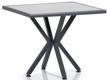 Dārza galds Kalune Design Samara, melna/pelēka, 94 cm x 94 cm x 78 cm