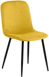 Ēdamistabas krēsls Actona Delmy 96466, melna/dzeltena