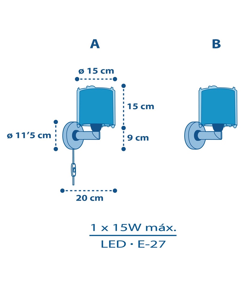 Lampa sienas Dalber Planets 41349, 15 W, E27