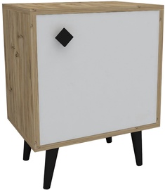 Öökapp Kalune Design Hastikoz, valge/tamm, 35 x 45 x 65 cm