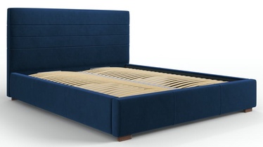Кровать двухместная Micadoni Home Aranda Velvet, 180 x 200 cm, синий, с решеткой