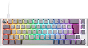 Klaviatūra Ducky One 3 SF One 3 SF Cherry MX Blue EN/DE, balta/pelēka/violeta/gaiši pelēka