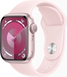 Умные часы Apple Watch Series 9 GPS, 41mm Pink Aluminium Light Pink Sport Band S/M, розовый