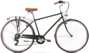 Velosipēds pilsētas Romet Vintage Eco M, 28 ", 20" rāmis, tumši zaļa