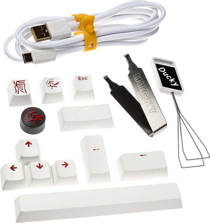 Клавиатура Ducky One 3 Classic One 3 Classic SF Cherry MX SILENT RGB RED, EN, белый