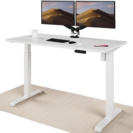 Rašomasis stalas reguliuojamo aukščio Desktronic Home One, baltas