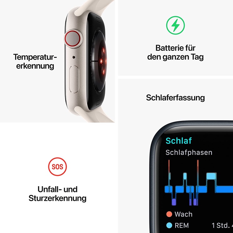 Умные часы Apple Watch Series 8 GPS + Cellular 45mm RED Aluminium Case with RED Sport Band - Regular, красный