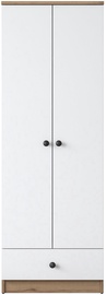 Гардероб Kalune Design BA118 - 2418, белый/ореховый, 42.5 см x 60 см x 170 см