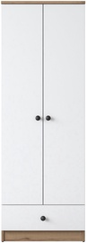 Гардероб Kalune Design BA118 2418 893RAN4556, белый/ореховый, 42.5 см x 60 см x 170 см