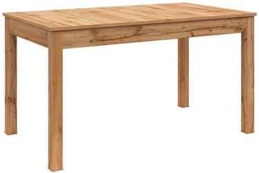 Обеденный стол c удлинением Bryk, дубовый/светло-коричневый, 140 - 180 см x 80 см x 76 см