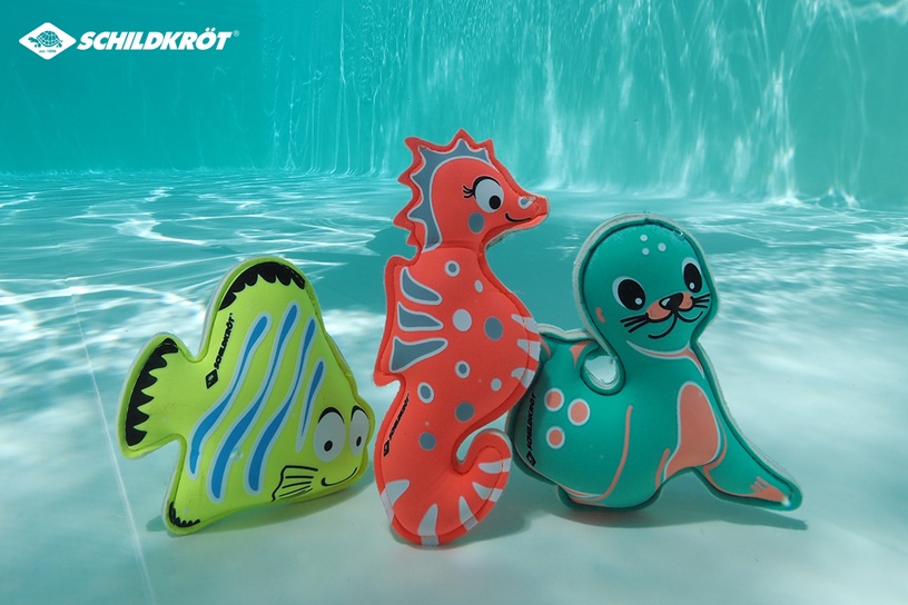 Veemäng Schildkrot Neopren Diving Animals, roheline/roosa, 3 tk