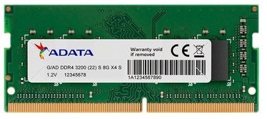 Operatyvioji atmintis (RAM) Adata Premier SBADA4G083200S3, DDR4 (SO-DIMM), 8 GB, 3200 MHz