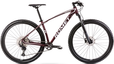 Velosipēds kalnu Romet Mustang M6, 29 ", 17" (41.91 cm) rāmis, balta/bordo